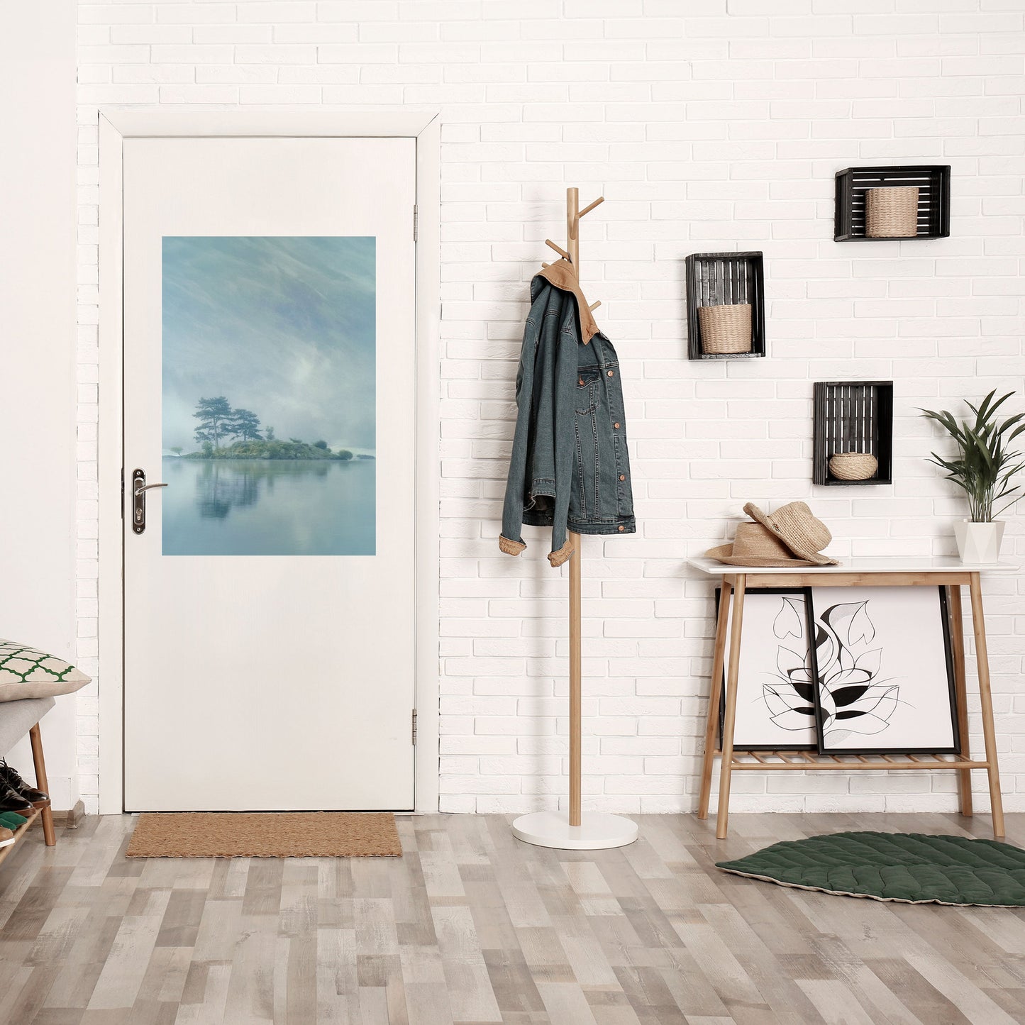 SILVER LAKE vertikal poster med självhäftande motiv