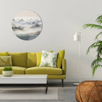 HIDDEN TEMPLE MIST Round Wall Art