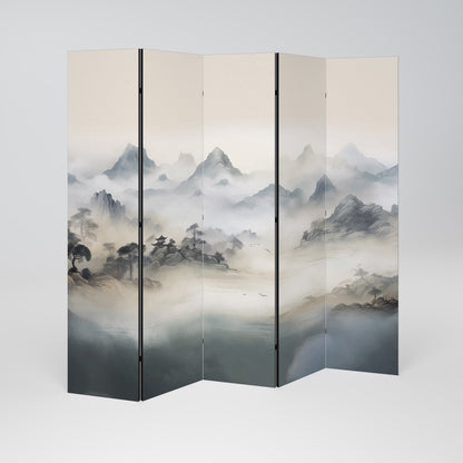 HIDDEN TEMPLE MIST Dekorativ rumsavdelare – 5 paneler
