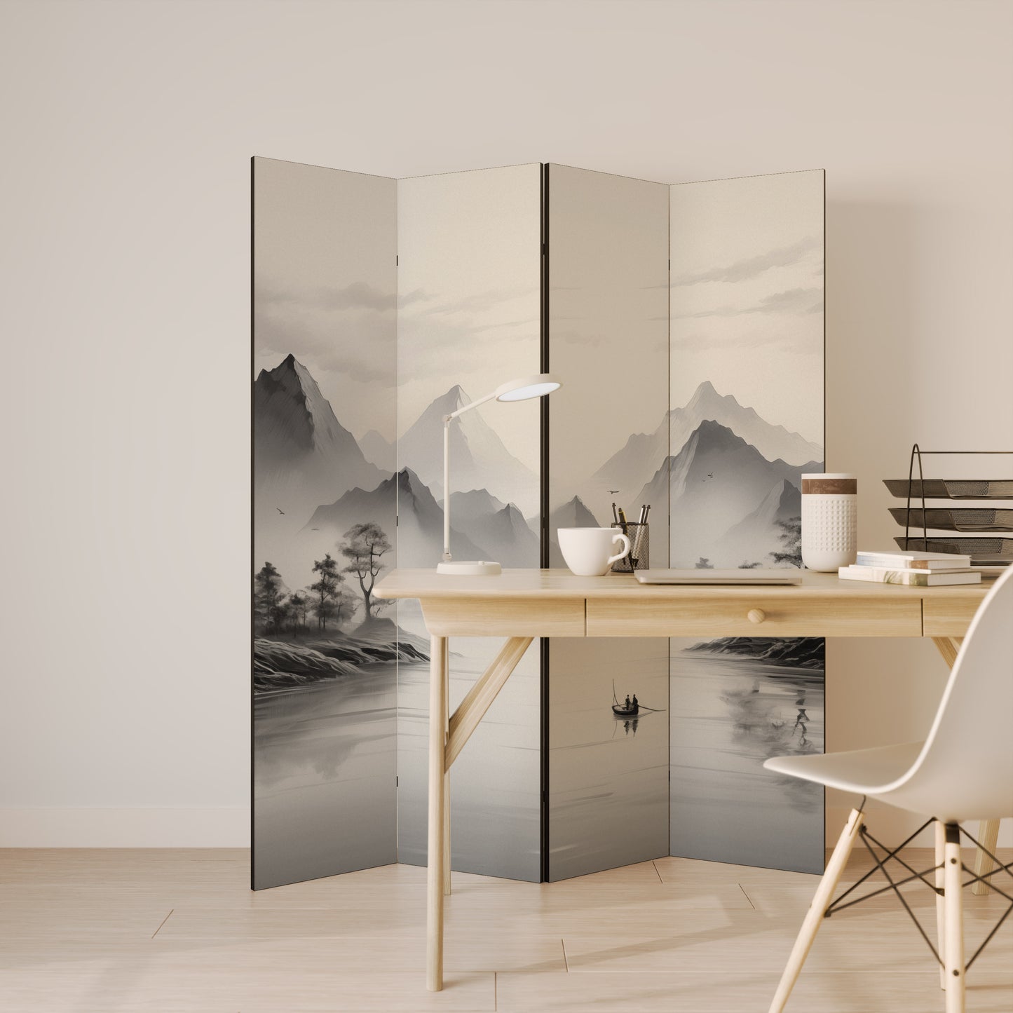 ASIAN VENTURE 4-Panel Room Divider