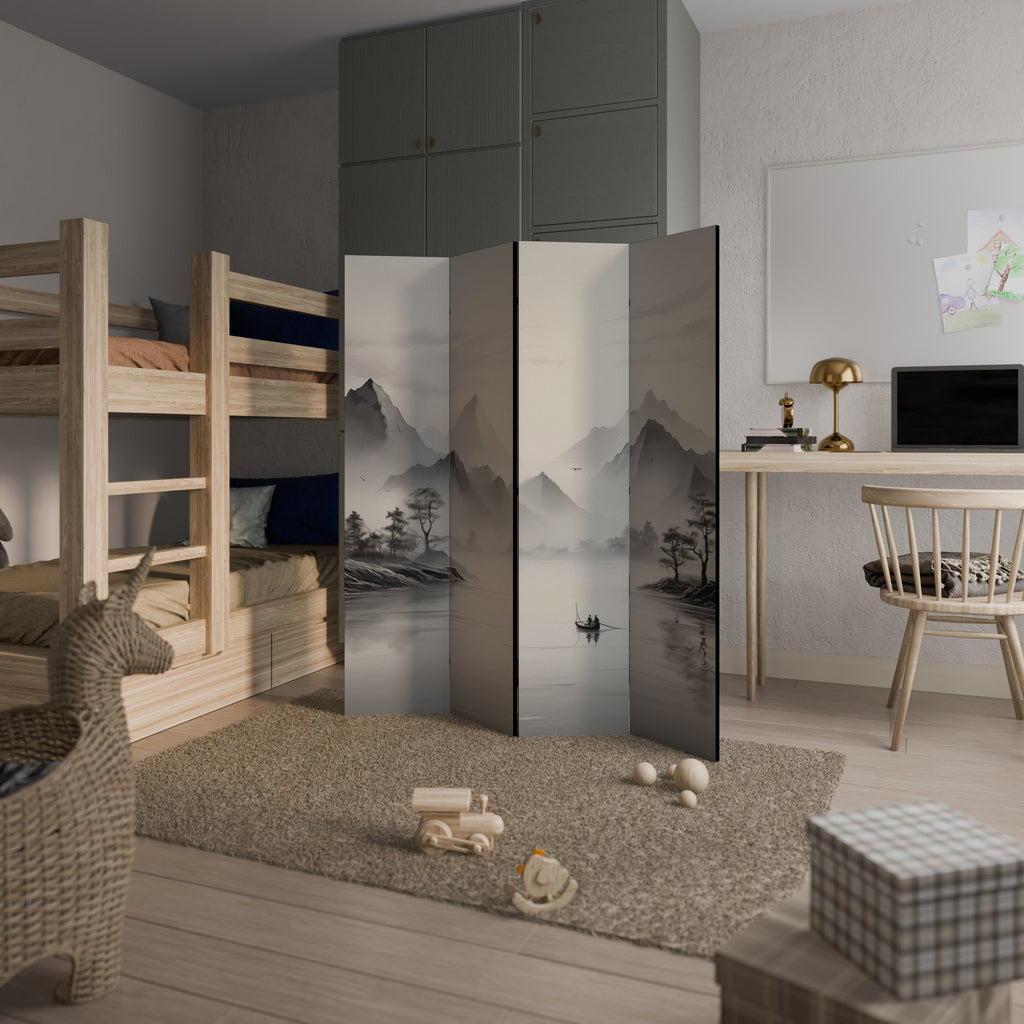 ASIAN VENTURE Dekorativ rumsavdelare med 4 paneler