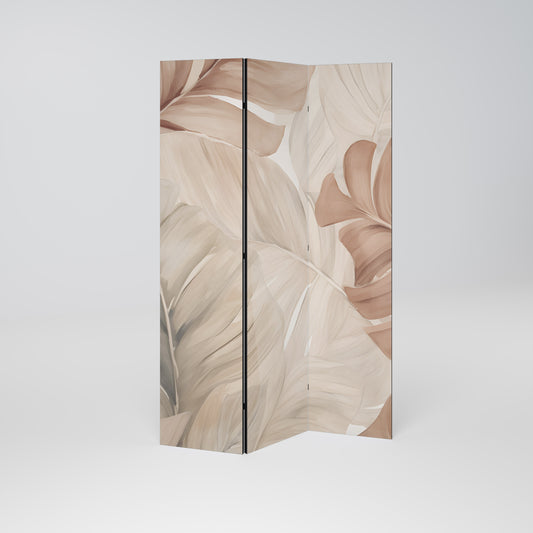 SOFT TONES OF FOLIAGE Dekorativ rumsavdelare – 3 paneler