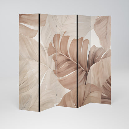 SOFT TONES OF FOLIAGE Dekorativ rumsavdelare – 5 paneler