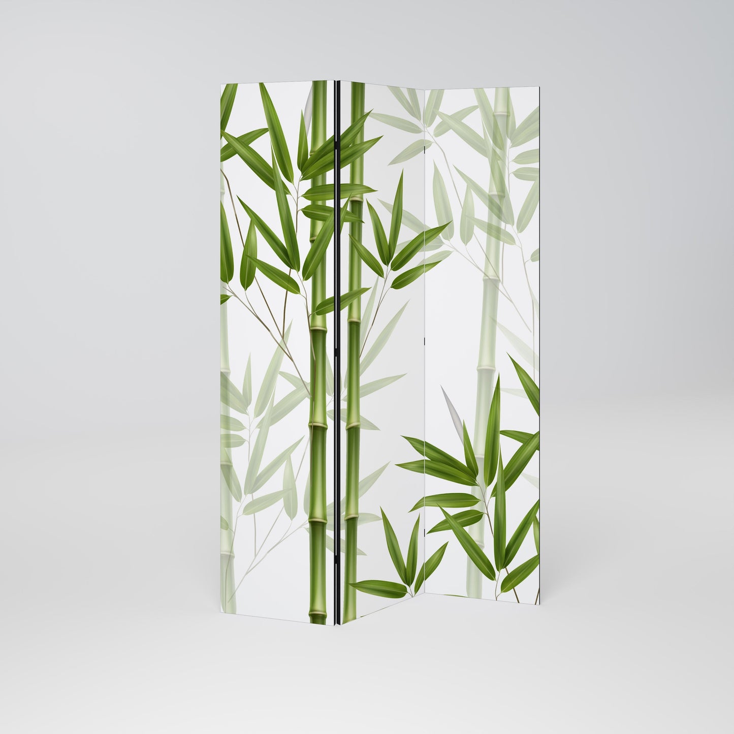 Dekorativ rumsavdelare med 3 paneler, SERENE BAMBOO WHISPERS