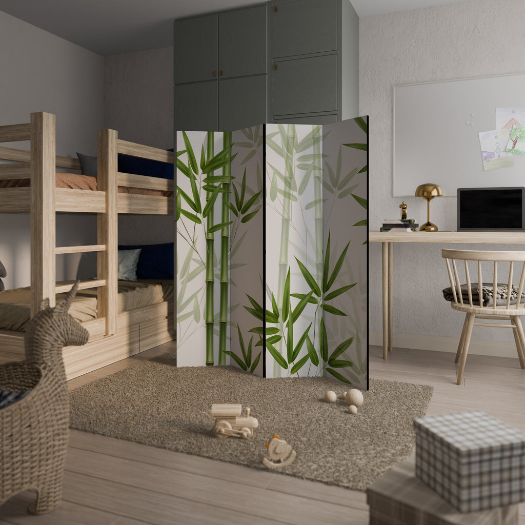 SERENE BAMBOO WHISPERS Dekorativ rumsavdelare med 4 paneler