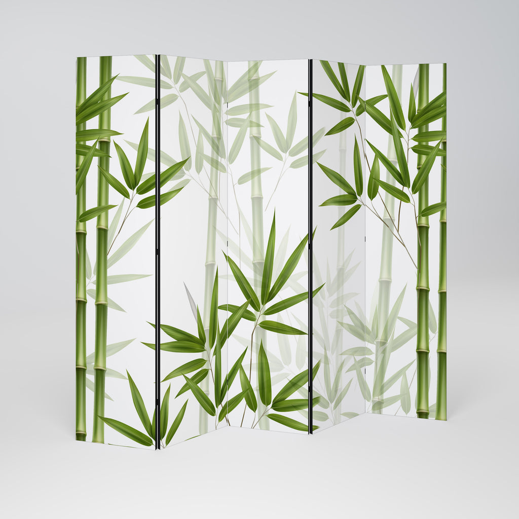 SERENE BAMBOO WHISPERS Dekorativ rumsavdelare – 5 paneler
