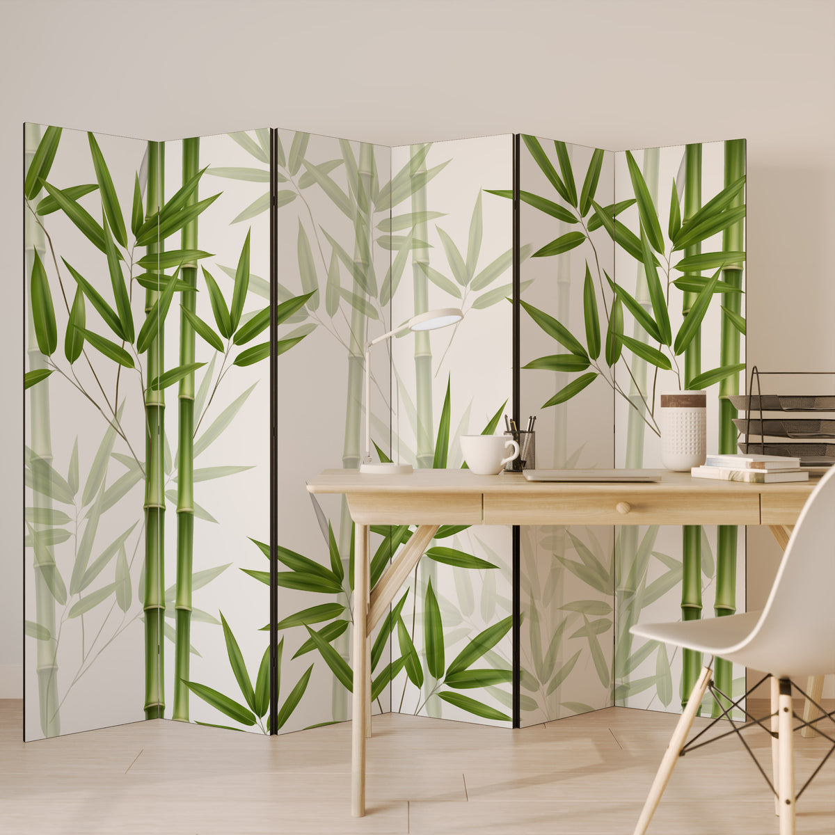 SERENE BAMBOO WHISPERS Rumsavdelare 6 paneler