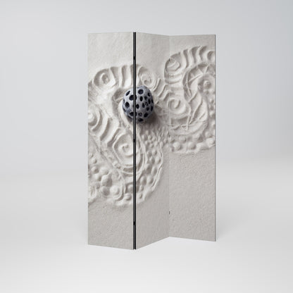SAND SCULPTED SERENITY Dekorativ rumsavdelare med 3 paneler