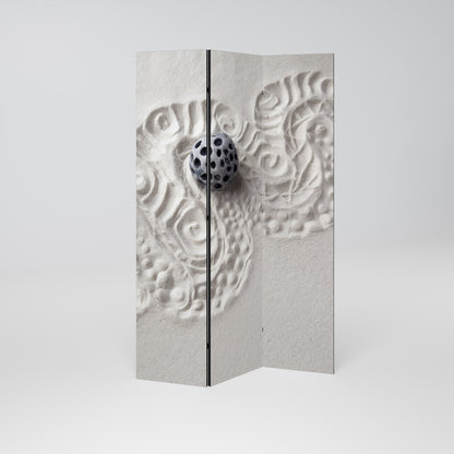 SAND SCULPTED SERENITY Dekorativ rumsavdelare – 3 paneler