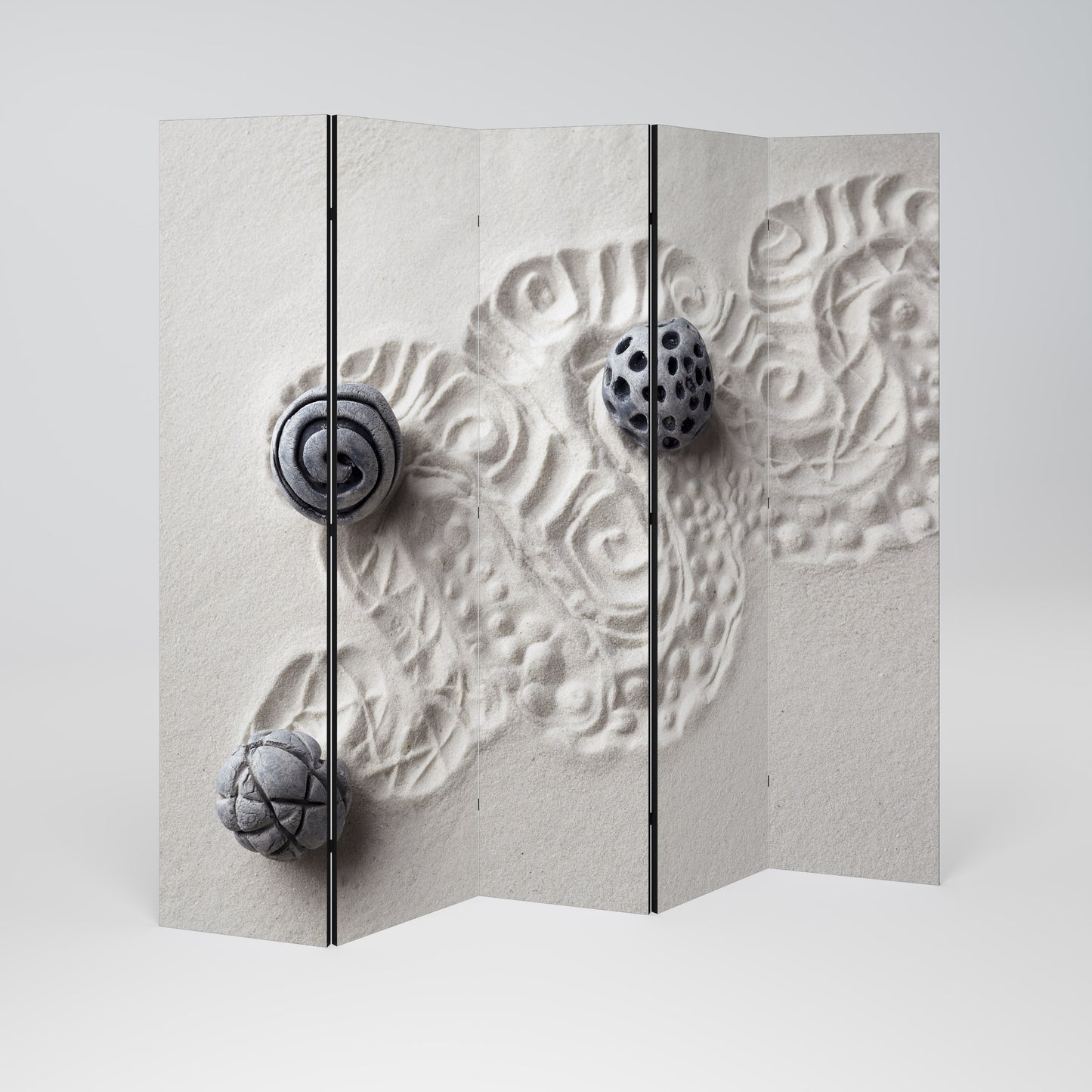 SAND SCULPTED SERENITY Dekorativ rumsavdelare – 5 paneler