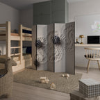 SAND SCULPTED SERENITY Dekorativ rumsavdelare – 5 paneler