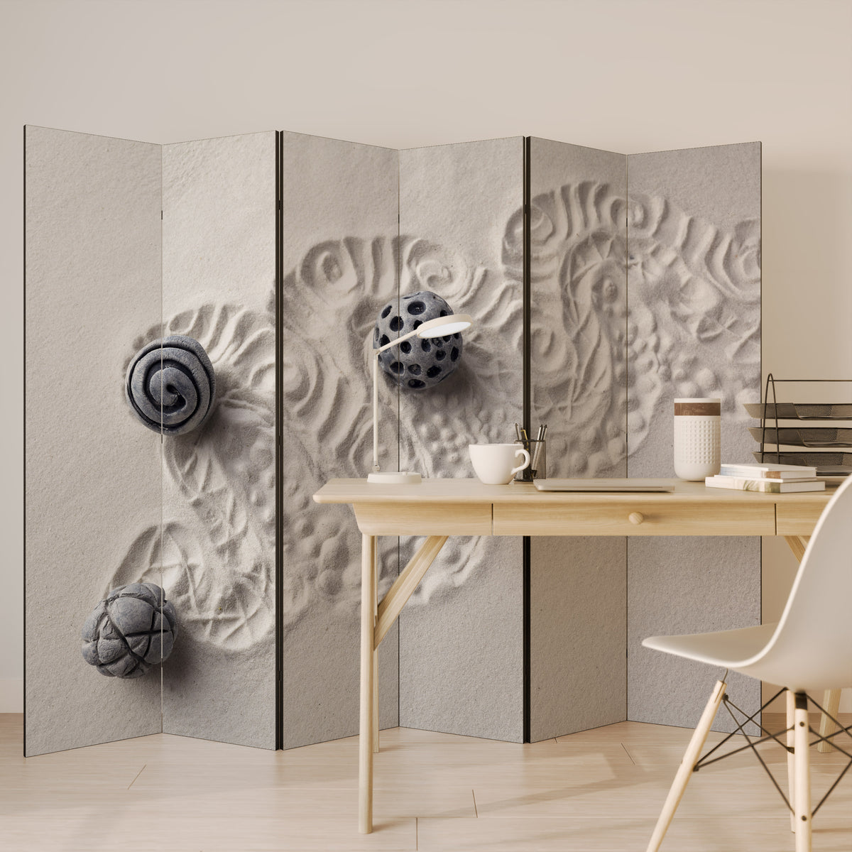SAND SCULPTED SERENITY Rumsavdelare 6 paneler