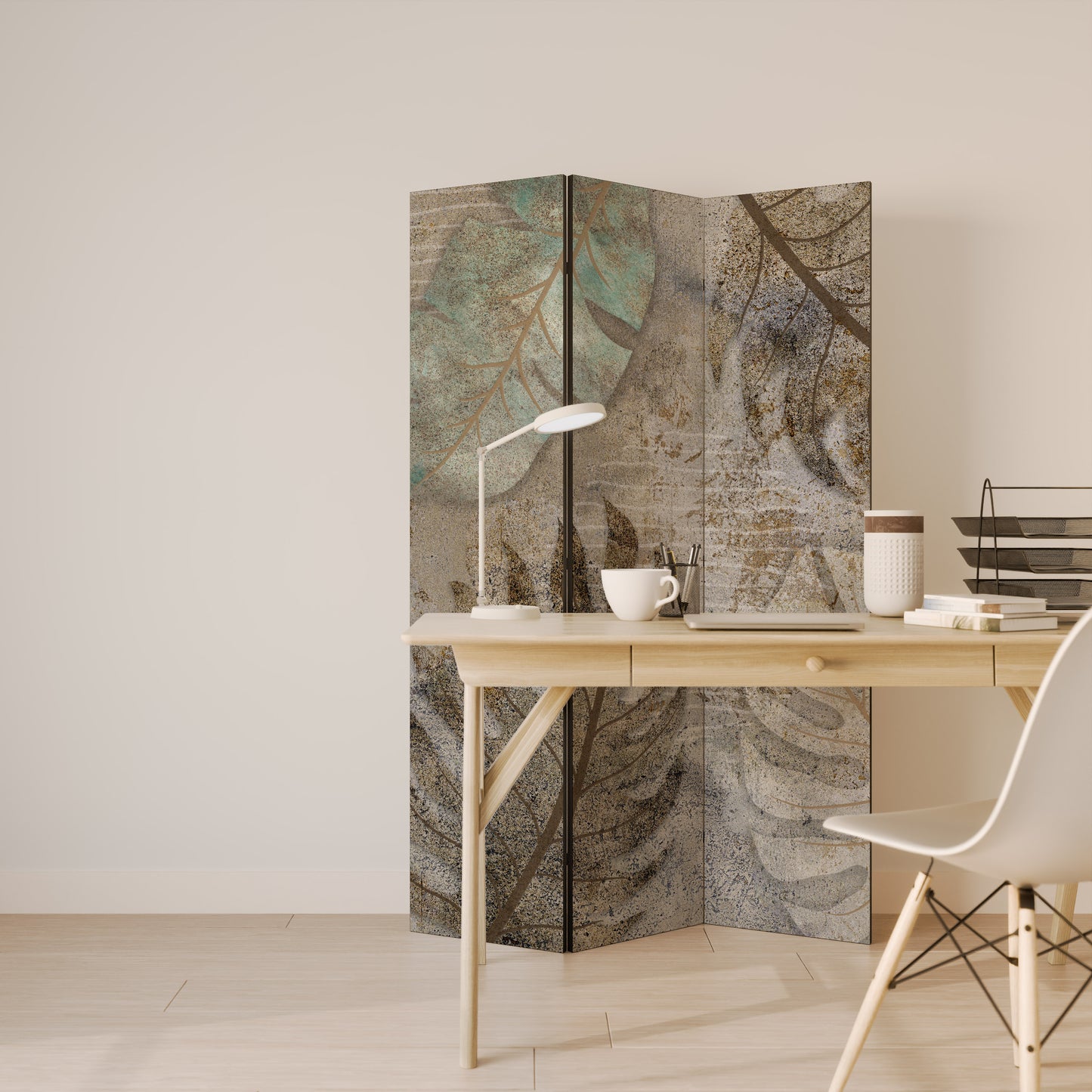 TEXTURED TRANQUILITY Dekorativ rumsavdelare – 3 paneler
