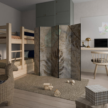 TEXTURED TRANQUILITY Decorative 5-Panel Room Divider