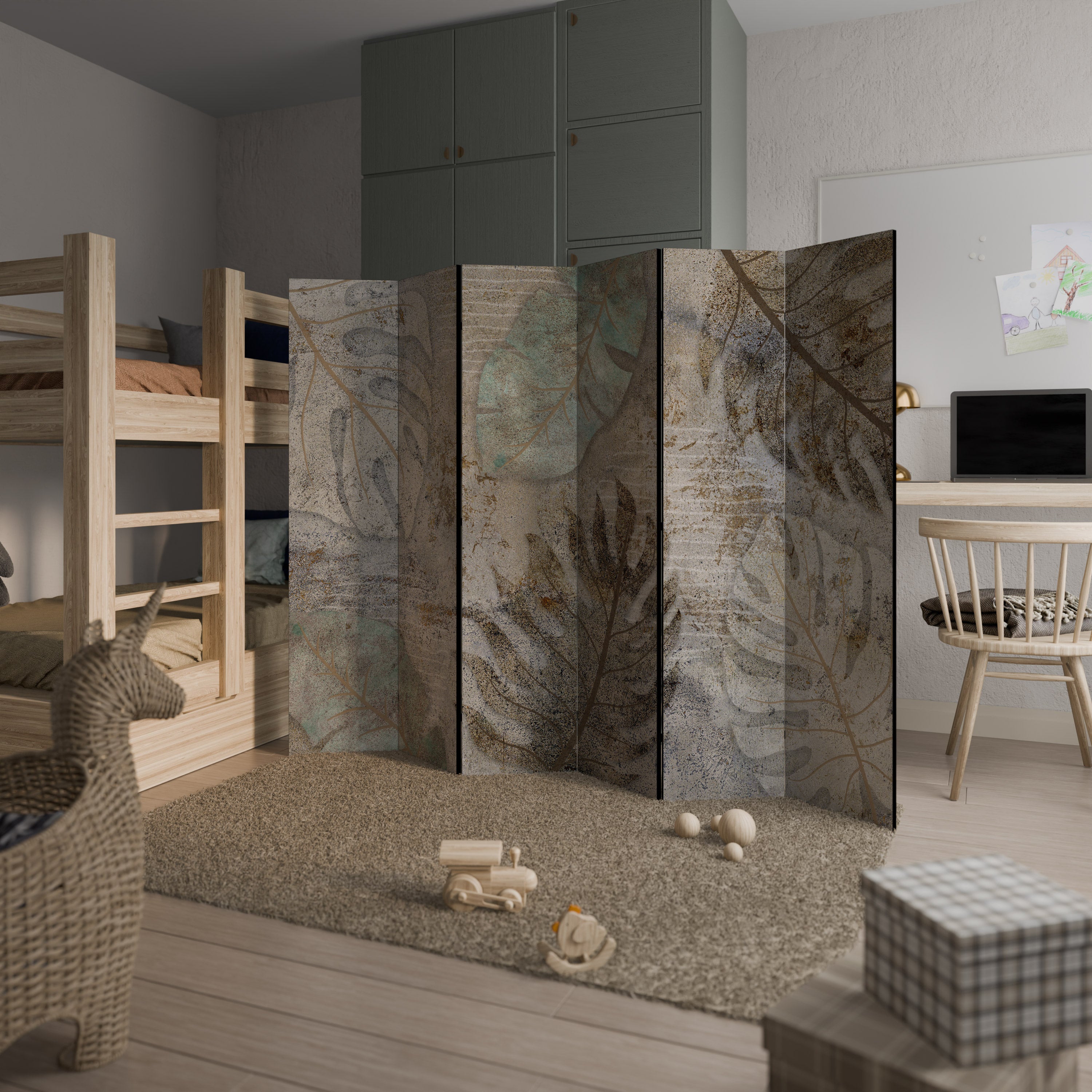 TEXTURED TRANQUILITY Rumsavdelare 6 paneler