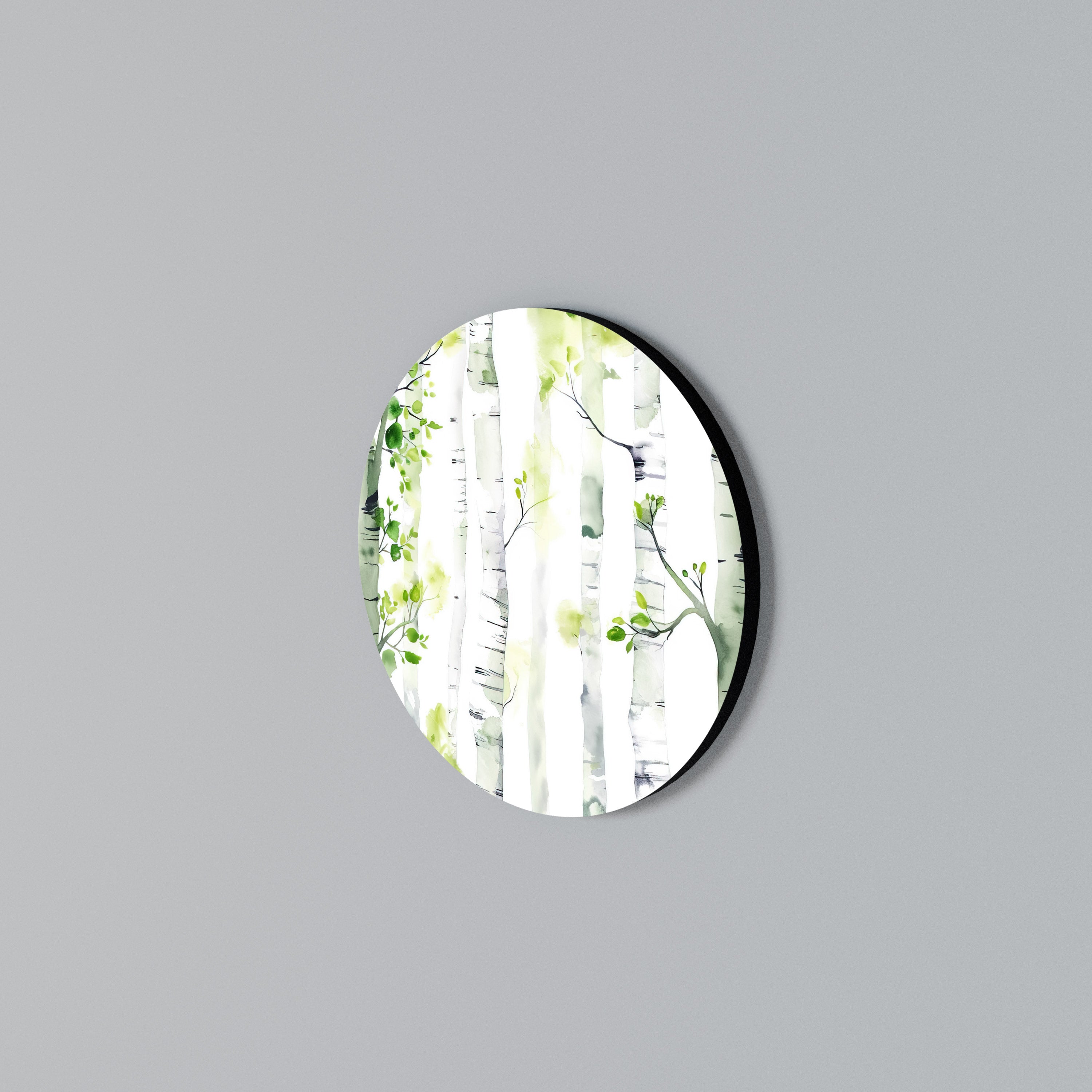 BIRCHY SOLACE Round Wall Art
