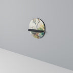 SECRET GARDEN Oval konsthylla i svart finish