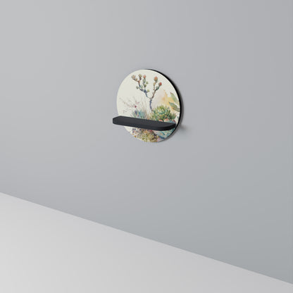 SECRET GARDEN Rund konsthylla i svart finish