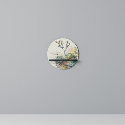 SECRET GARDEN Rund konsthylla i svart finish