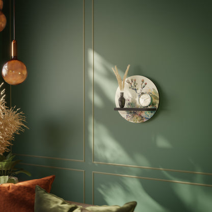 SECRET GARDEN Rund konsthylla i svart finish