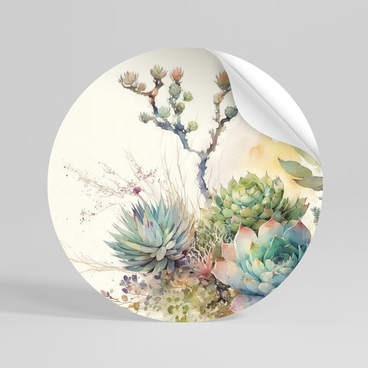 SECRET GARDEN Peel and Stick Round Sticker
