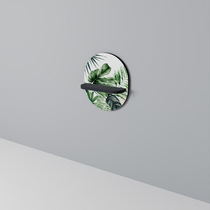 MONSTERA DREAM Oval konsthylla i svart finish
