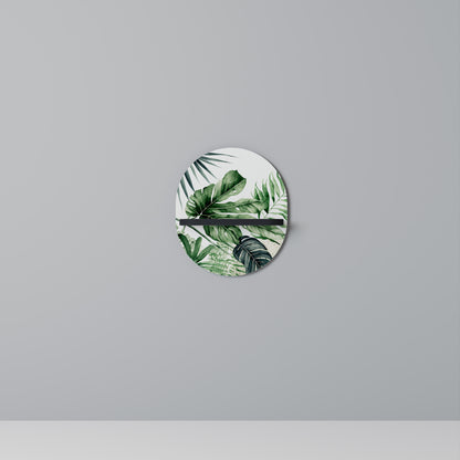 MONSTERA DREAM Oval konsthylla i svart finish