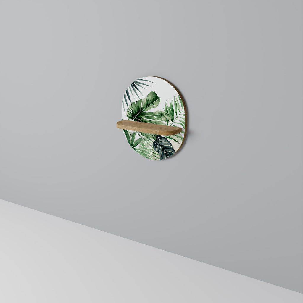 MONSTERA DREAM Oval konsthylla i ekeffekt