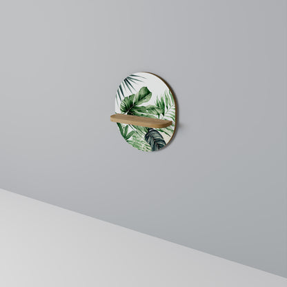 MONSTERA DREAM Oval konsthylla i ekeffekt