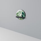 MONSTERA DREAM Rund konsthylla i svart finish