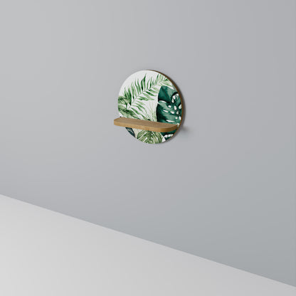 MONSTERA DREAM Rund Konsthylla I Ekeffekt