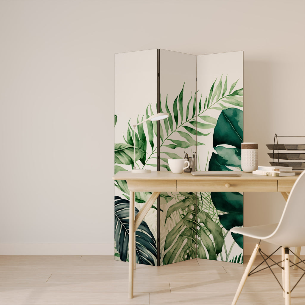 MONSTERA DREAM Dekorativ rumsavdelare – 3 paneler