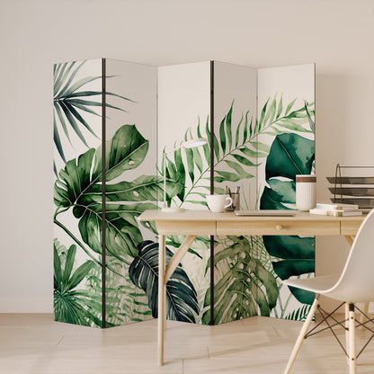 MONSTERA DREAM Dekorativ rumsavdelare – 5 paneler