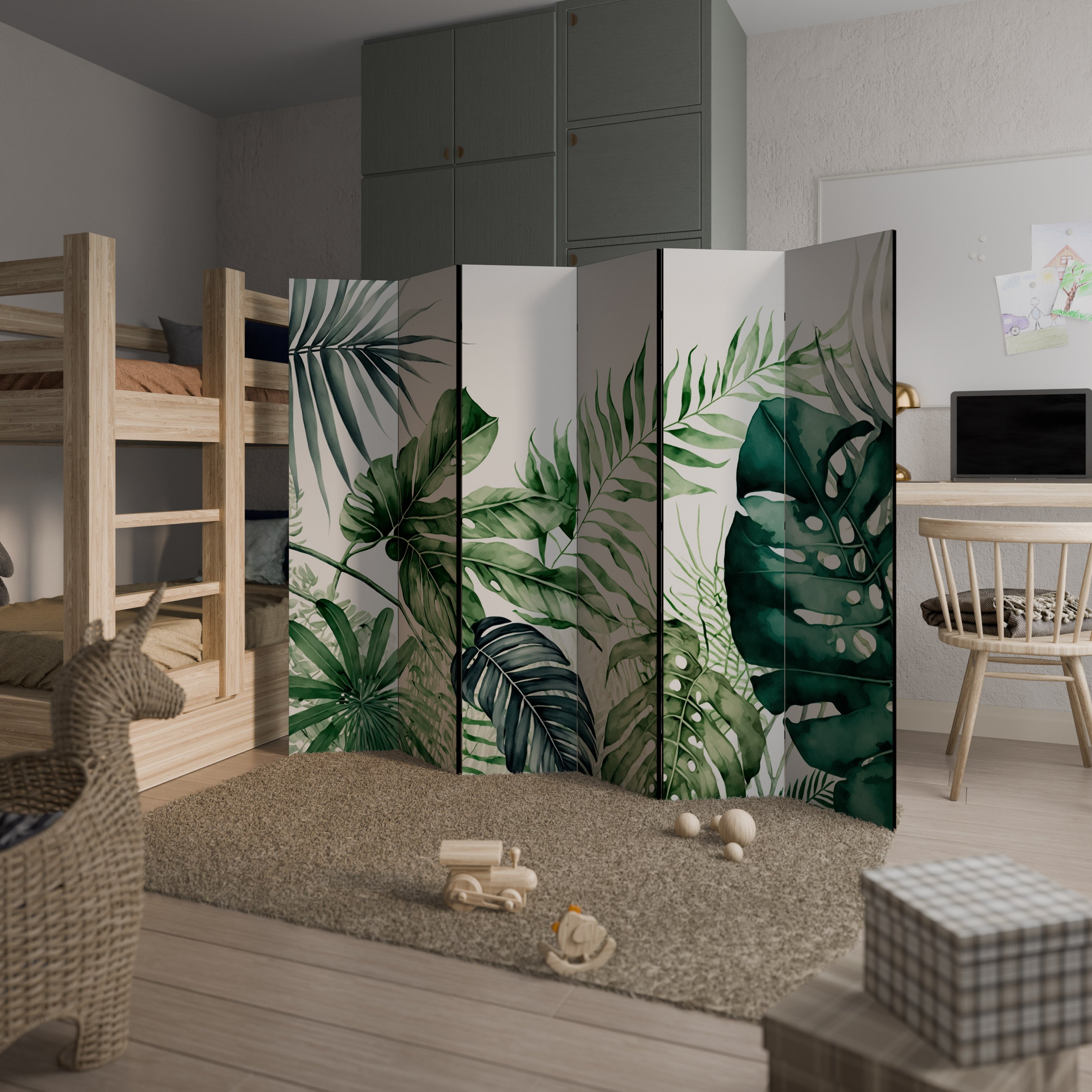 MONSTERA DREAM Rumsavdelare 6 paneler