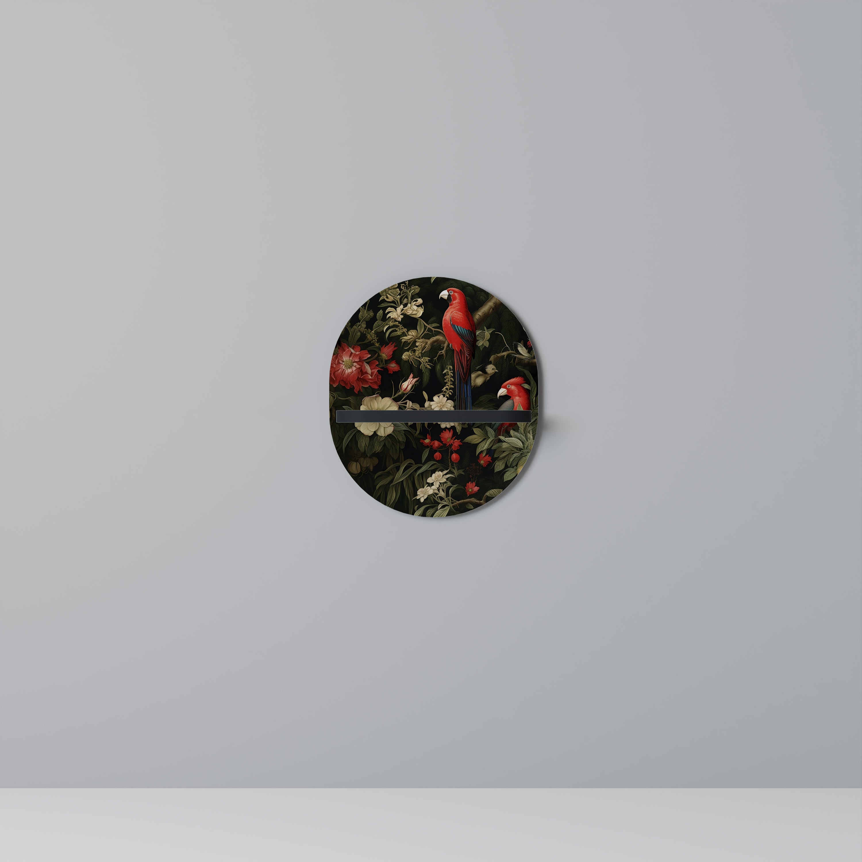 AVIAN BLOSSOMS Oval konsthylla i svart finish