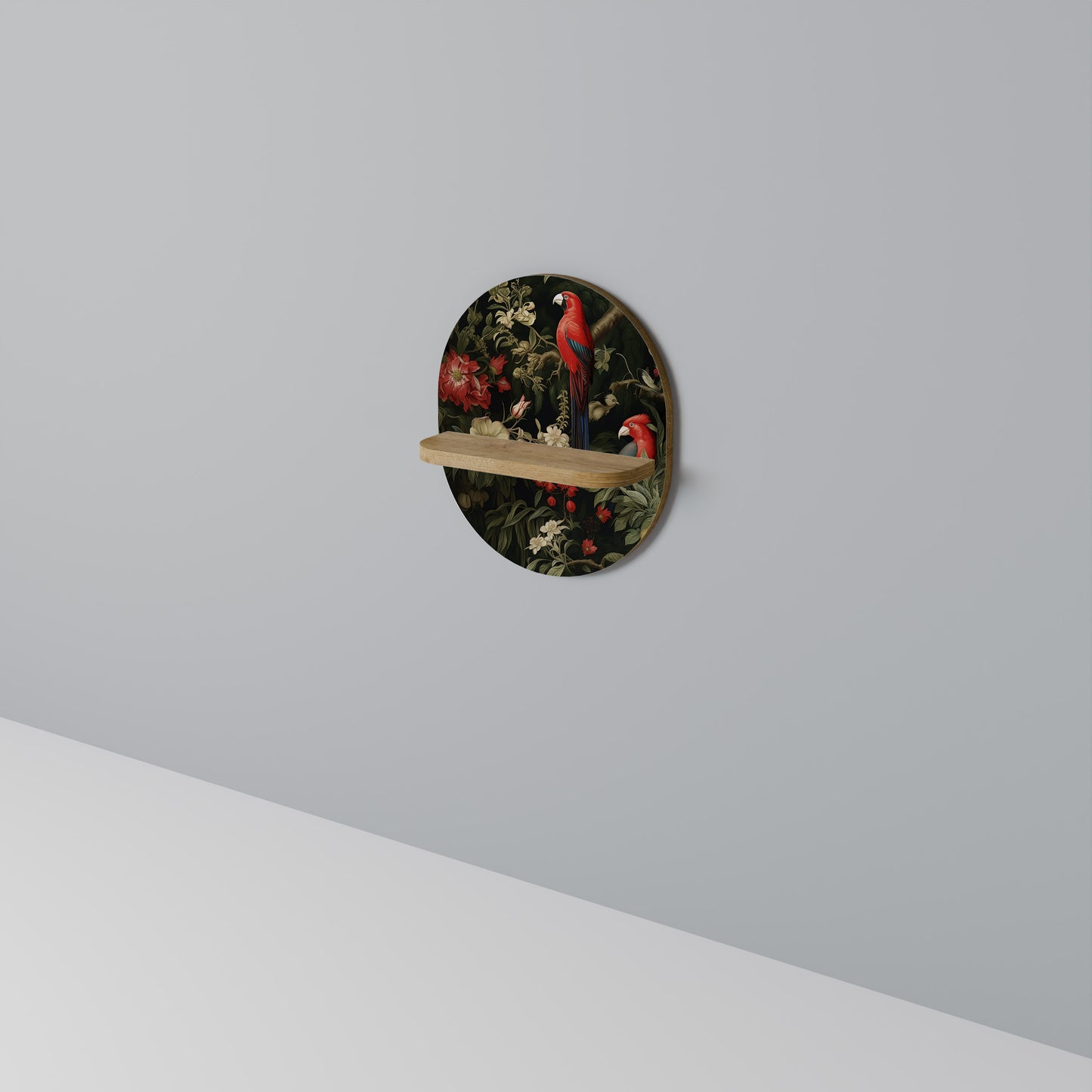 AVIAN BLOSSOMS Oval konsthylla i ekeffekt