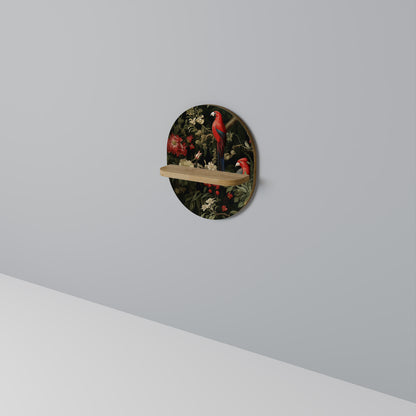 AVIAN BLOSSOMS Oval konsthylla i ekeffekt