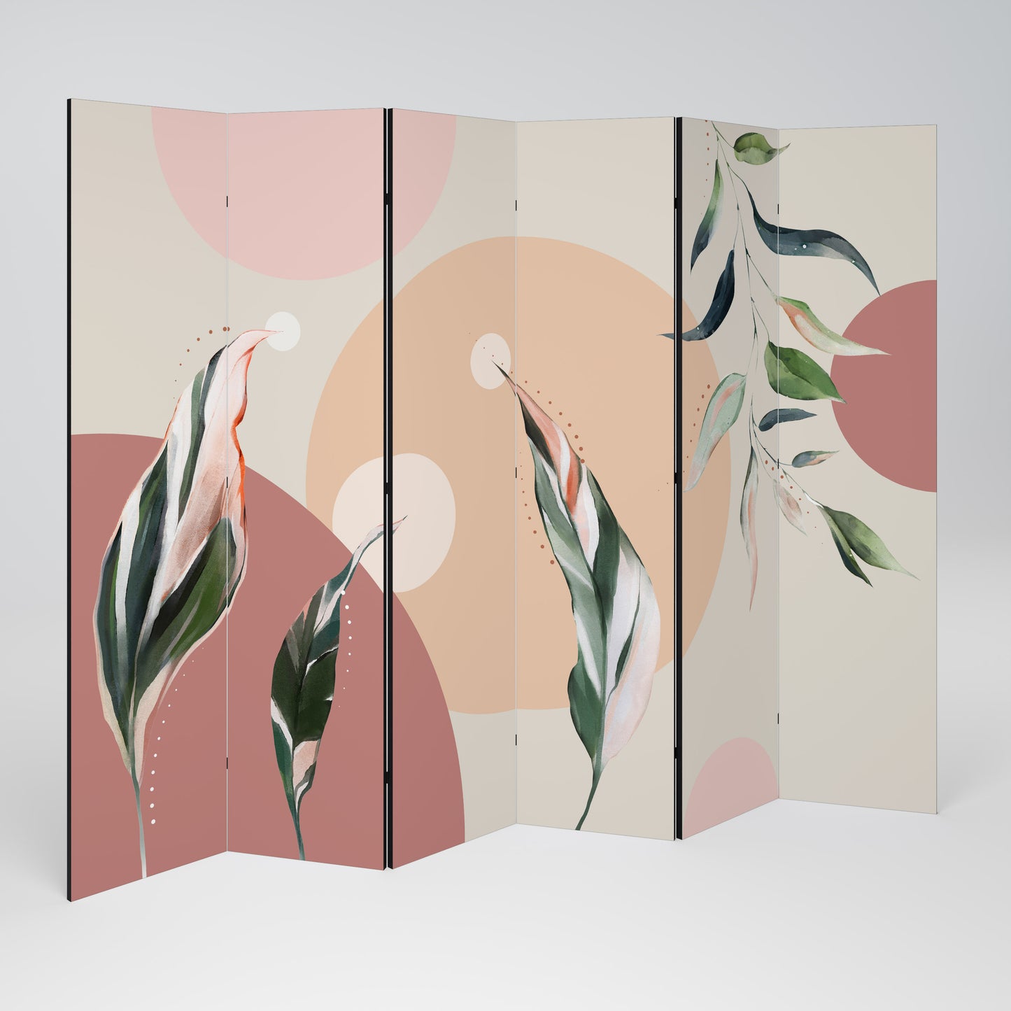 LEAFY SYMPHONY Rumsavdelare 6 paneler