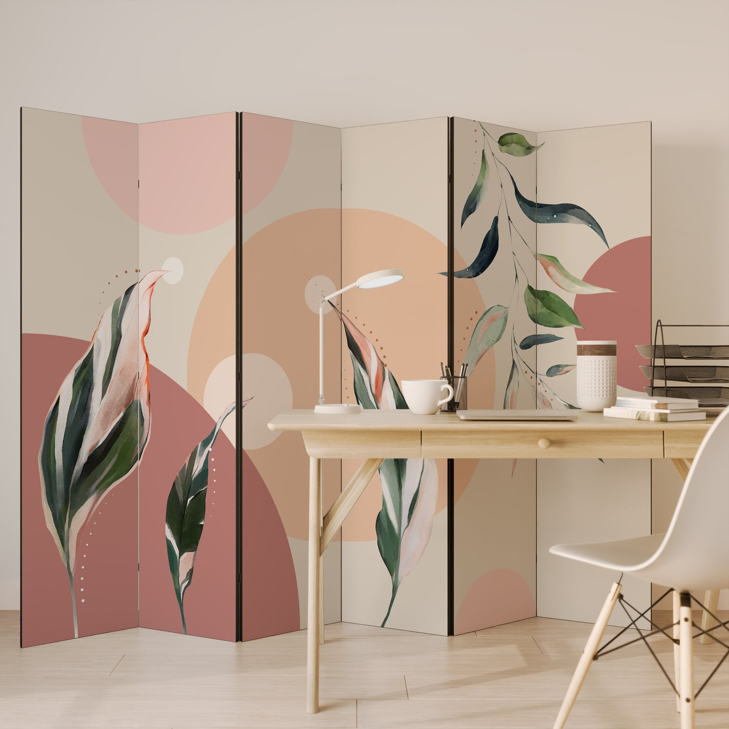 LEAFY SYMPHONY Rumsavdelare 6 paneler