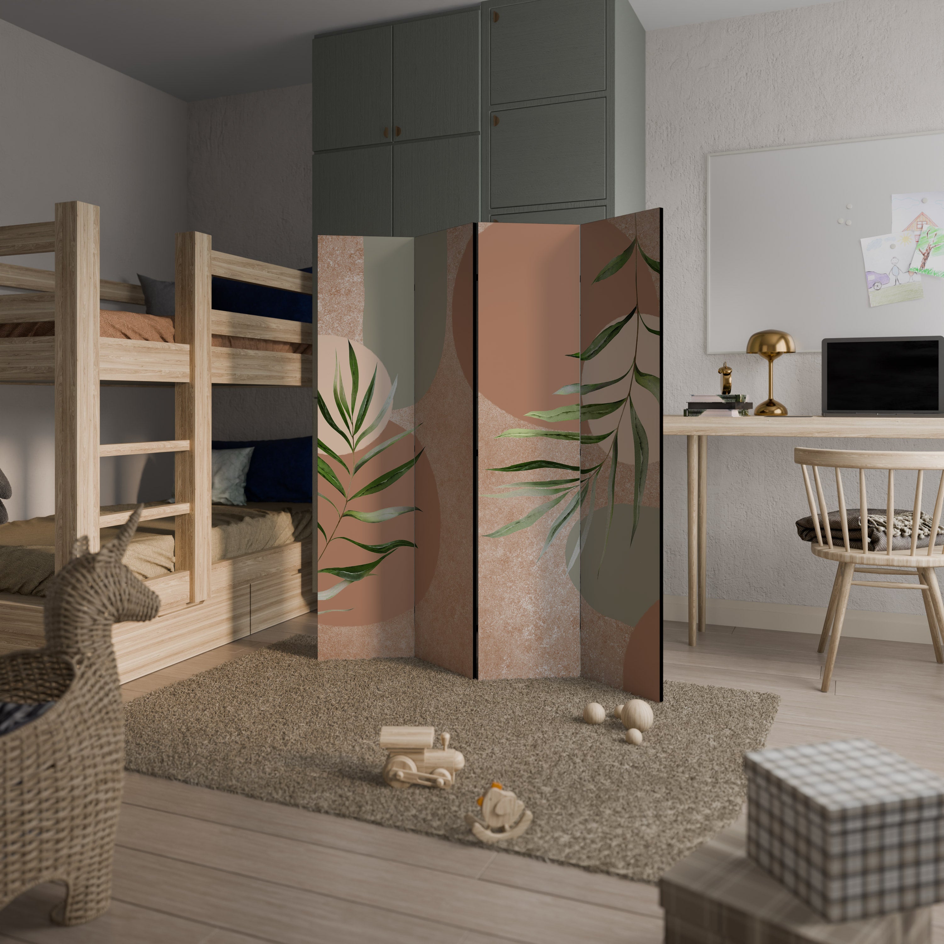 SENSUAL NATURE'S TAPESTRY Dekorativ rumsavdelare med 4 paneler