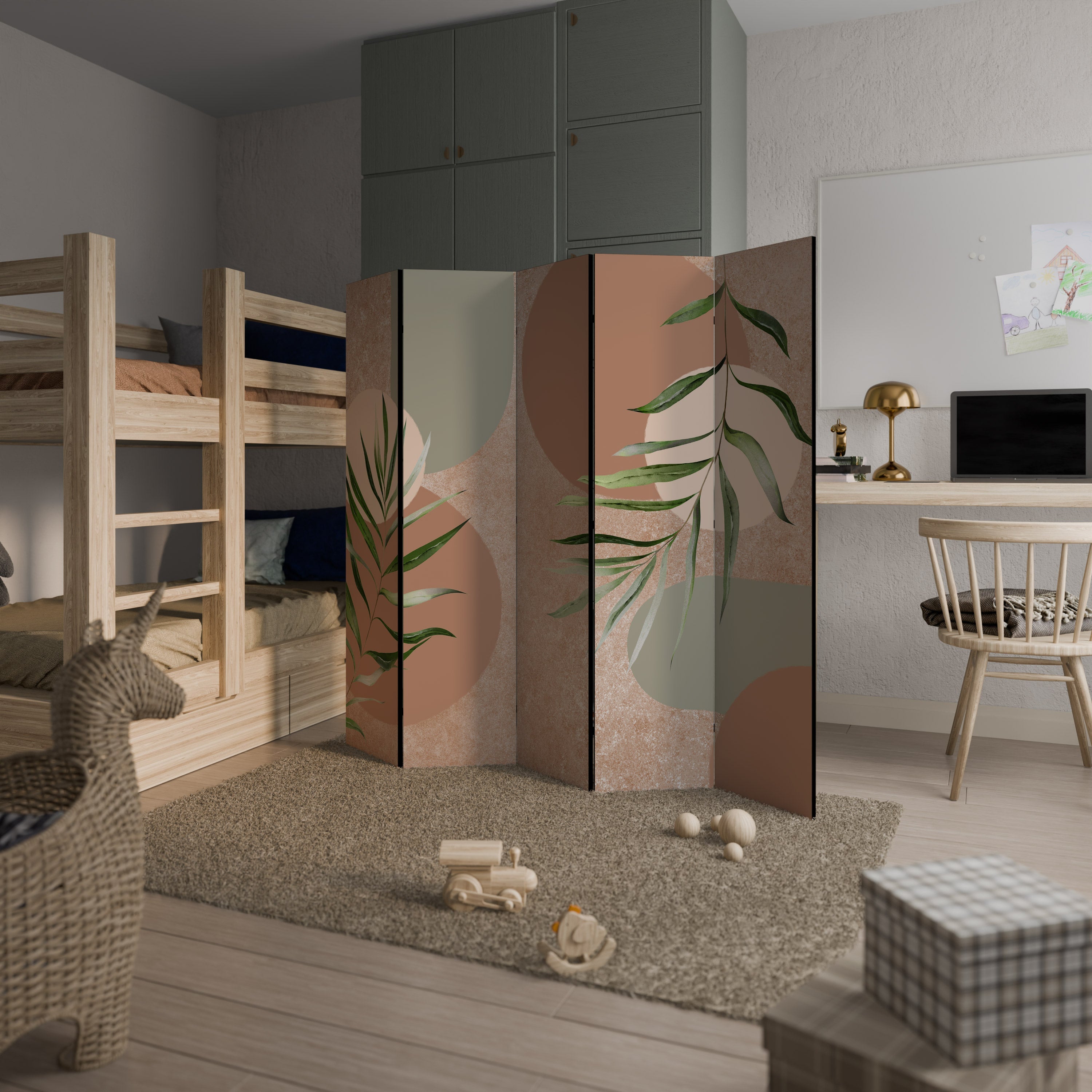 SENSUAL NATURE'S TAPESTRY Dekorativ rumsavdelare med 5 paneler