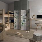 PEACEFUL SPRIGS 4-Panel Room Divider