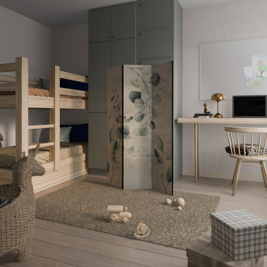 EARTHY TONED ELEGANCE Dekorativ rumsavdelare – 3 paneler