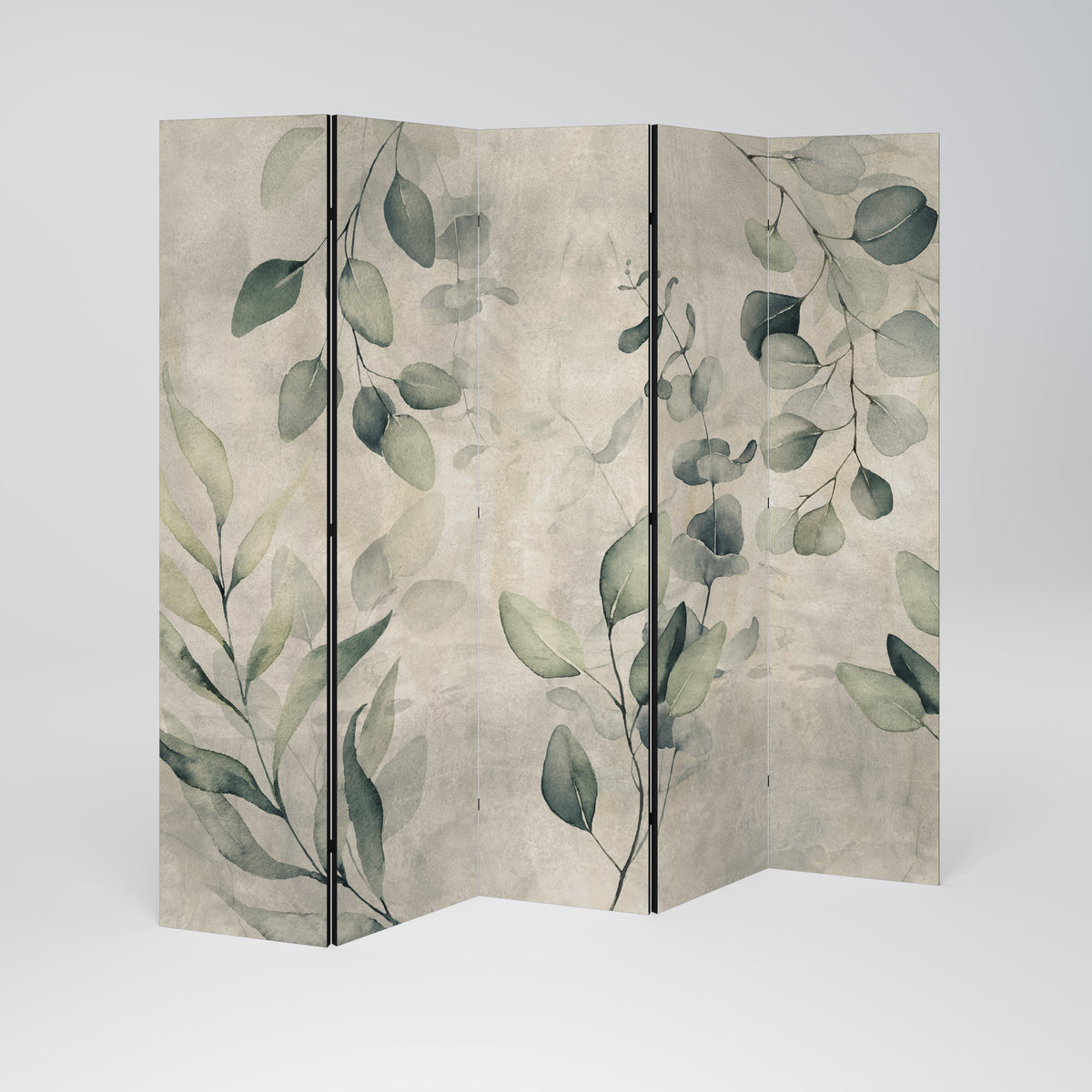 EARTHY TONED ELEGANCE Dekorativ rumsavdelare – 5 paneler
