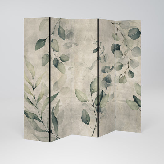 EARTHY TONED ELEGANCE Dekorativ rumsavdelare – 5 paneler