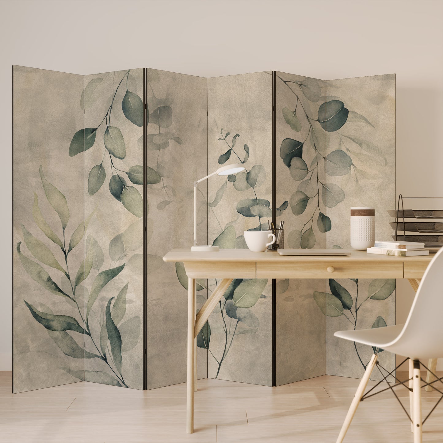 EARTHY TONED ELEGANCE Rumsavdelare 6 paneler