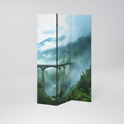 MISTY MOUNTAIN BRIDGES Dekorativ rumsavdelare – 3 paneler