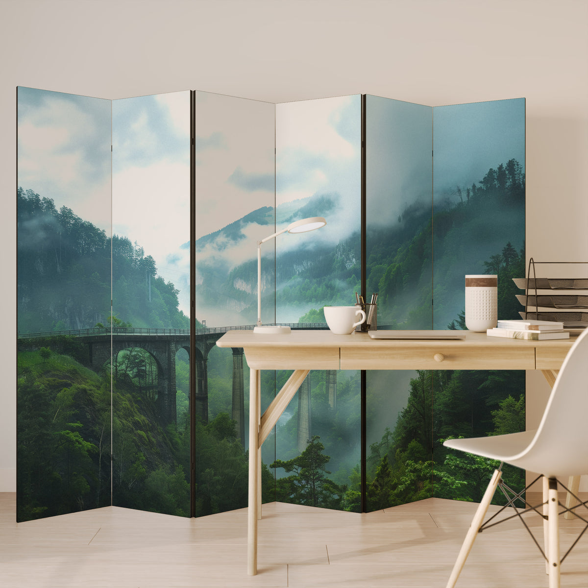 MISTY MOUNTAIN BRIDGES Rumsavdelare 6 paneler