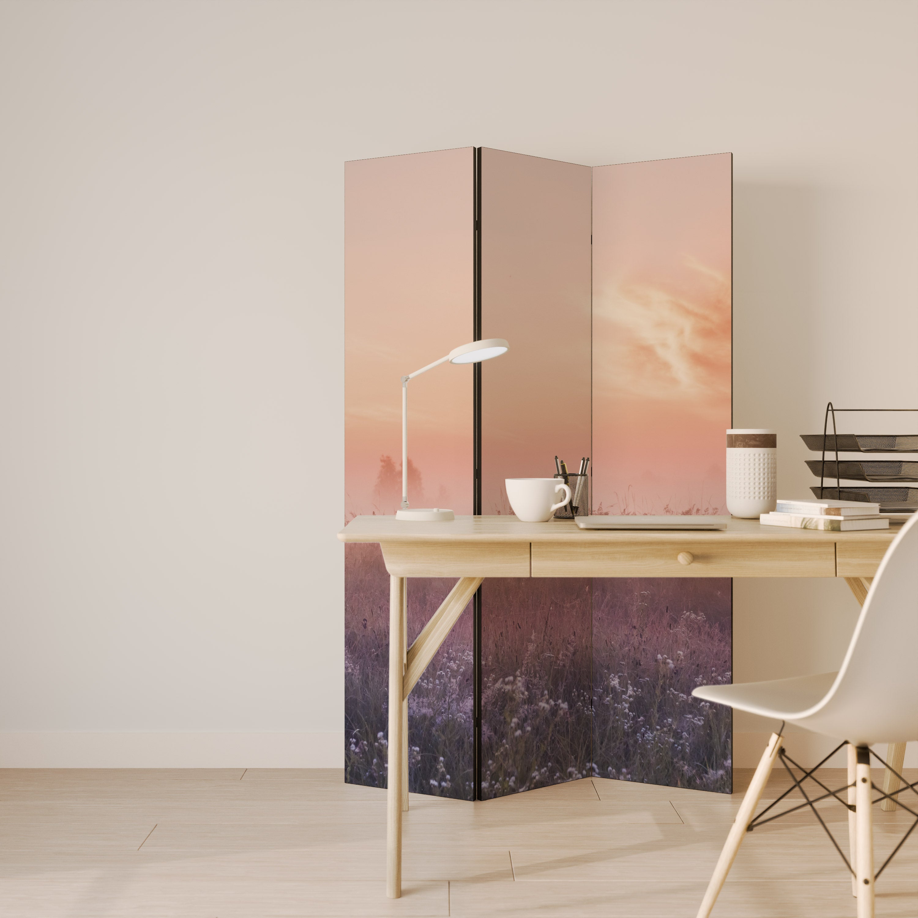 ENCHANTED MORNING VEIL 3-Panel Room Divider