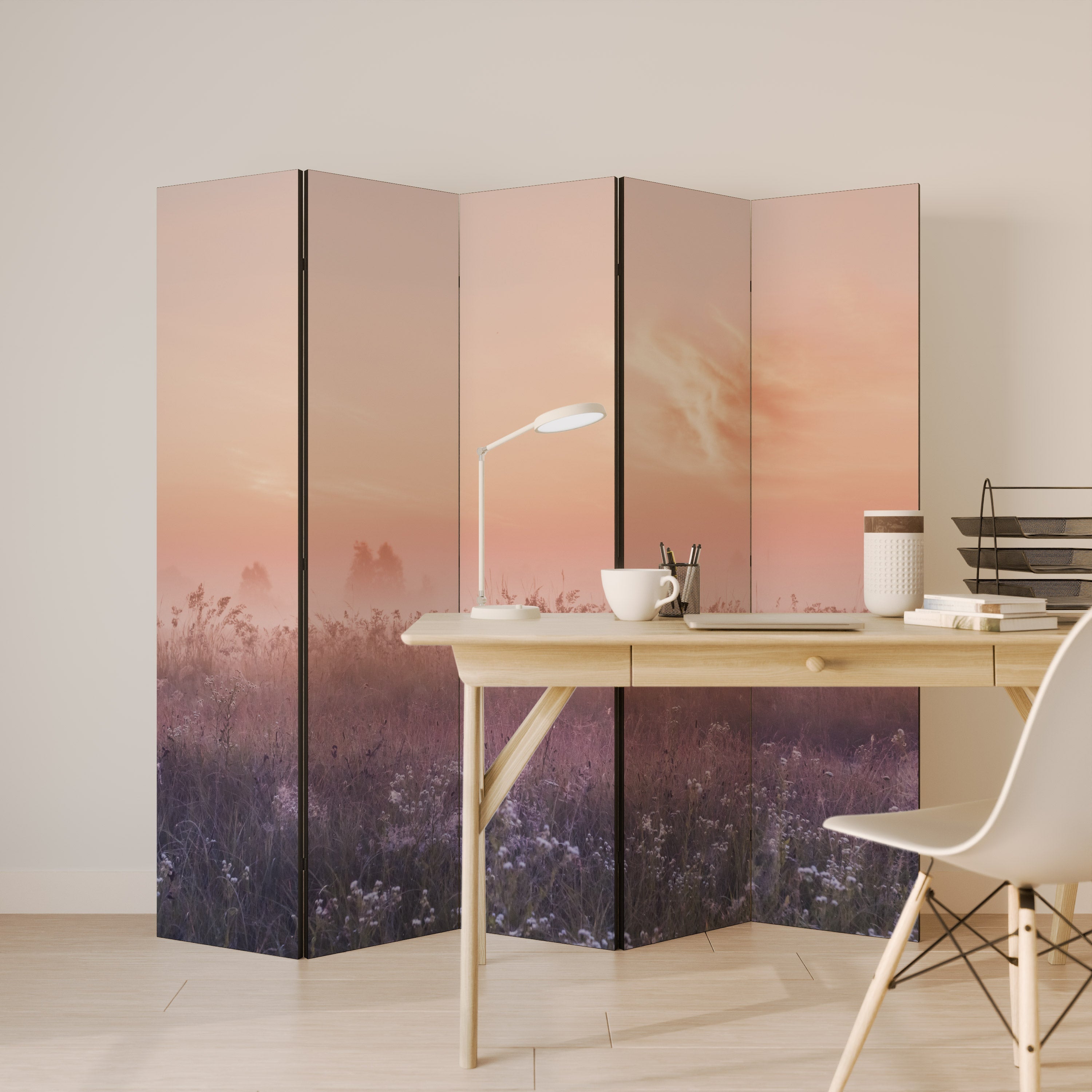 FÖRTROLLAD MORNING VEIL Dekorativ rumsavdelare med 5 paneler
